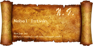 Nebel István névjegykártya